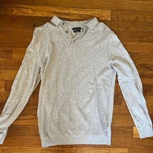 Massimo Dutti Men's Extra Fine cotton polo collar sweater size M